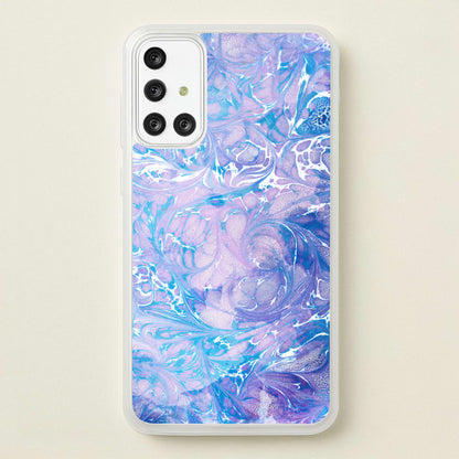 Sea Blue Swirly Marble  - marble Phone Case for Galaxy A71