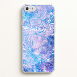 Sea Blue Swirly Marble  - marble Phone Case for iPhone 5 / 5s / SE 2016