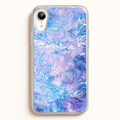 Sea Blue Swirly Marble  - marble Phone Case for iPhone XR
