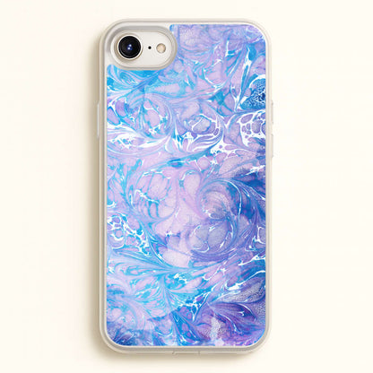Sea Blue Swirly Marble  - marble Phone Case for iPhone 6 / 7 / 8 / SE