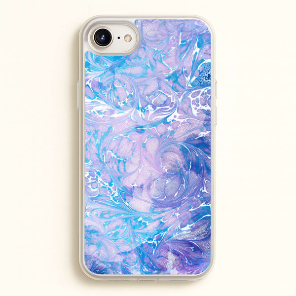 Sea Blue Swirly Marble  - marble Phone Case for iPhone 6 / 7 / 8 / SE
