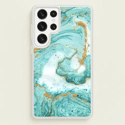 Green Marble  - marble Phone Case for Galaxy S22 Ultra