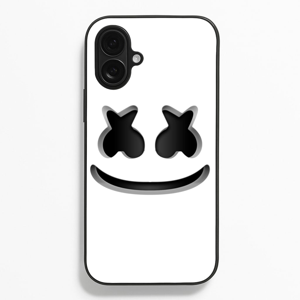 White Helmet DJ Helmet  - Marshmello Phone Case for iPhone 16 Plus