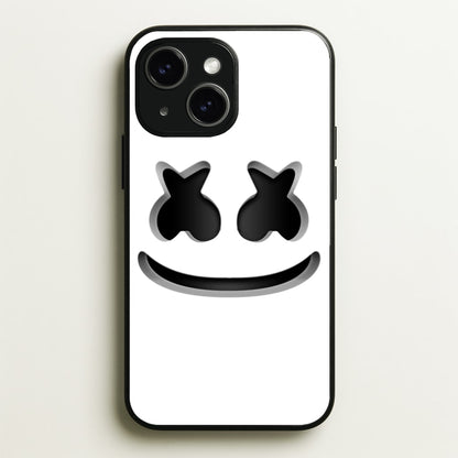 White Helmet DJ Helmet  - Marshmello Phone Case for iPhone 15