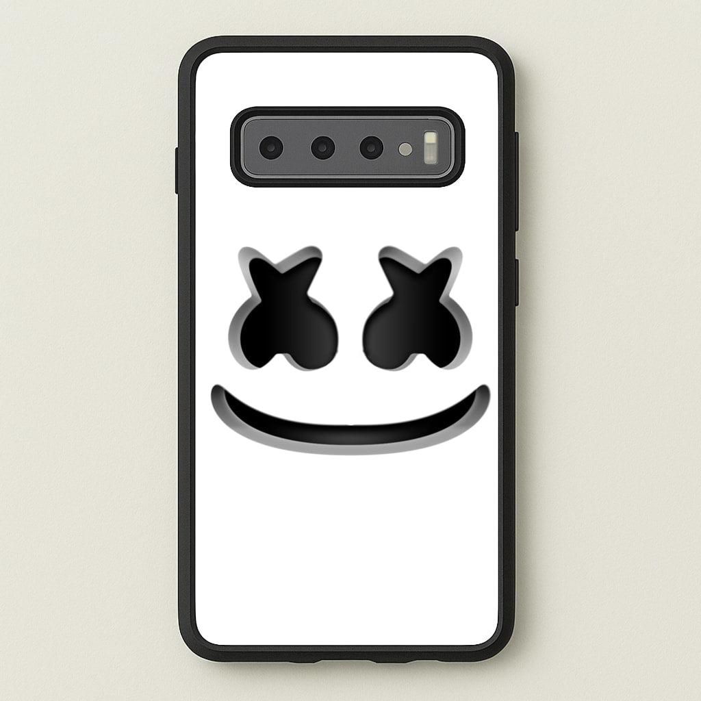 White Helmet DJ Helmet  - Marshmello Phone Case for Galaxy S10