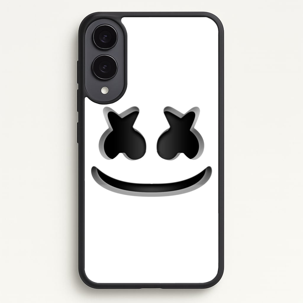 White Helmet DJ Helmet  - Marshmello Phone Case for Galaxy S25 Edge