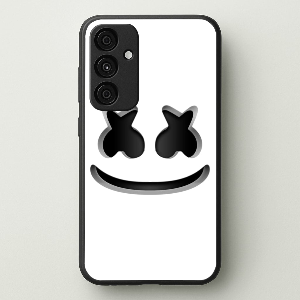 White Helmet DJ Helmet  - Marshmello Phone Case for Galaxy A35