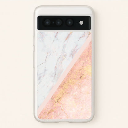 Marble and Rose Gold  - marble Phone Case for Google Pixel 7 Pro