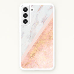 Marble and Rose Gold  - marble Phone Case for Galaxy S22 Plus