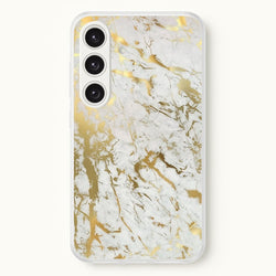 Gold Marble Splatter  - marble Phone Case for Galaxy S25 Plus
