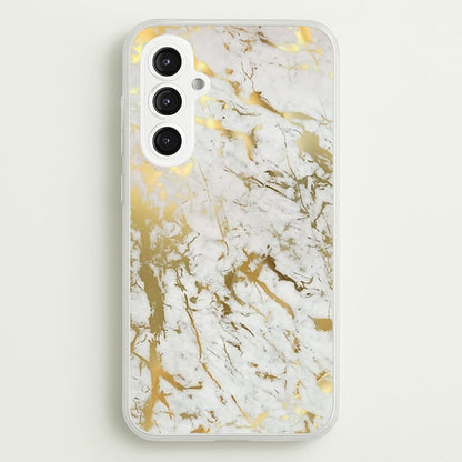 Gold Marble Splatter  - marble Phone Case for Galaxy S23FE