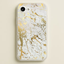 Gold Marble Splatter  - marble Phone Case for iPhone 16e