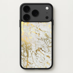 Gold Marble Splatter Phone Case for iPhone 17 Pro Max