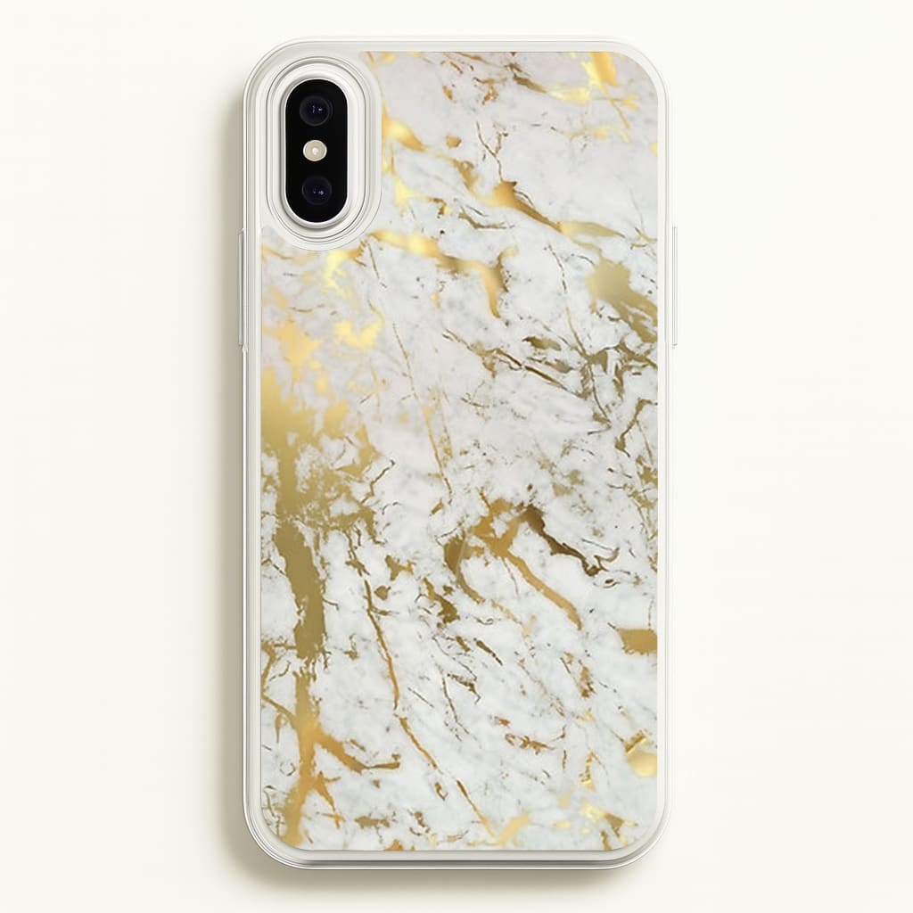 Gold Marble Splatter  - marble Phone Case for iPhone XS Max