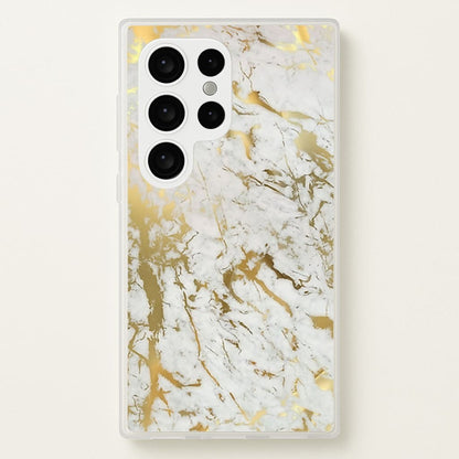 Gold Marble Splatter  - marble Phone Case for Galaxy S24 Ultra