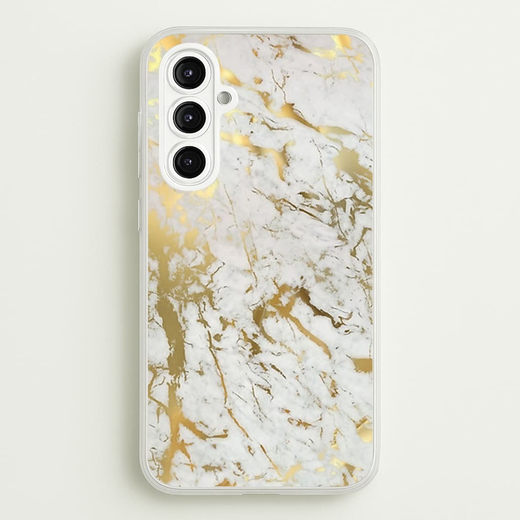 Gold Marble Splatter  - marble Phone Case for Galaxy A16