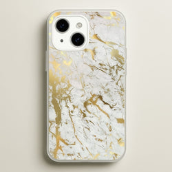 Gold Marble Splatter  - marble Phone Case for iPhone 15 Plus