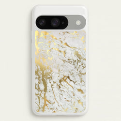 Gold Marble Splatter Phone Case for Google Pixel 10 / 10 Pro
