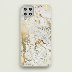 Gold Marble Splatter  - marble Phone Case for Galaxy A12