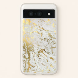 Gold Marble Splatter  - marble Phone Case for Google Pixel 8