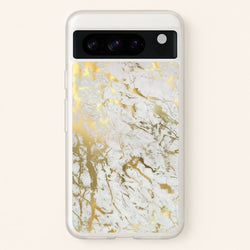 Gold Marble Splatter  - marble Phone Case for Google Pixel 8 Pro