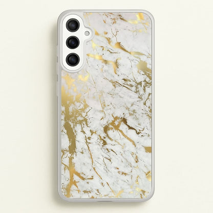 Gold Marble Splatter  - marble Phone Case for Galaxy A34