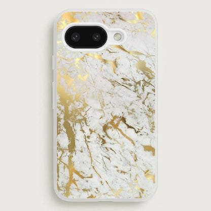 Gold Marble Splatter  - marble Phone Case for Google Pixel 9a