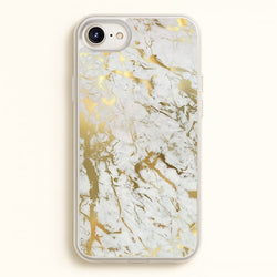 Gold Marble Splatter  - marble Phone Case for iPhone 6 / 7 / 8 / SE