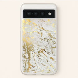 Gold Marble Splatter  - marble Phone Case for Google Pixel 7 Pro