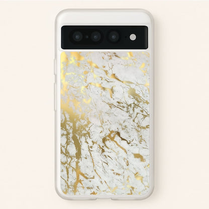 Gold Marble Splatter  - marble Phone Case for Google Pixel 7 Pro