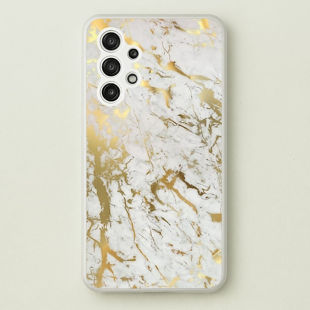 Gold Marble Splatter  - marble Phone Case for Galaxy A13