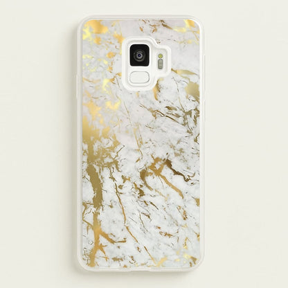 Gold Marble Splatter  - marble Phone Case for Galaxy S9