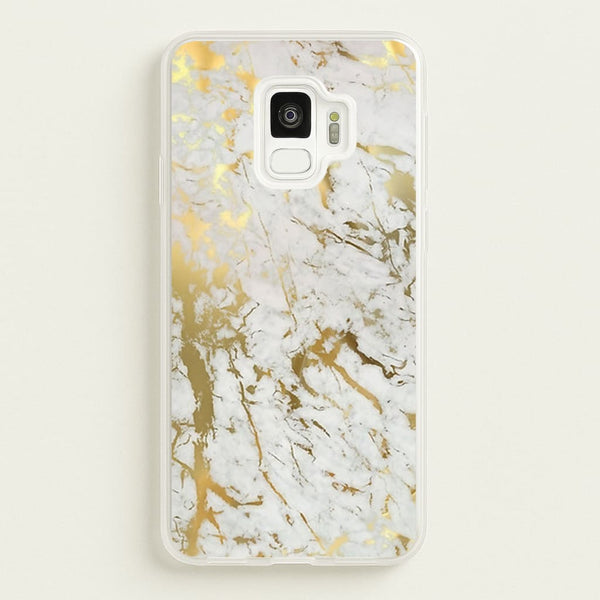 Gold Marble Splatter  - marble Phone Case for Galaxy S9