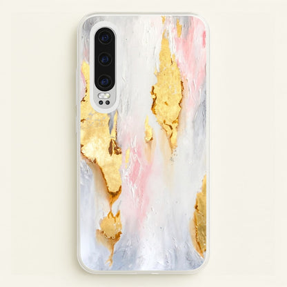 Gold Flaked Marble Pattern  - marble Phone Case for Huawei P30