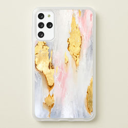 Gold Flaked Marble Pattern  - marble Phone Case for Galaxy S20 Plus