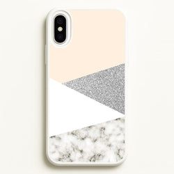 Abstract Marble and Silver Pattern  - marble Phone Case for iPhone XS Max
