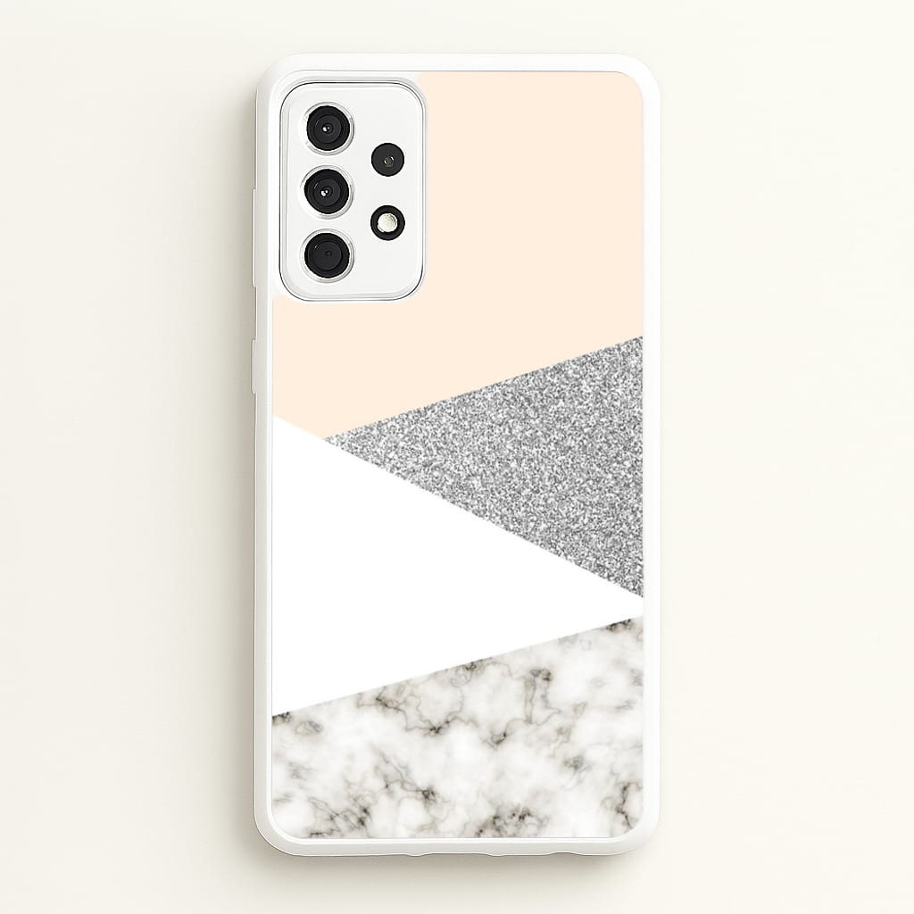 Abstract Marble and Silver Pattern  - marble Phone Case for Galaxy A52 / A52s