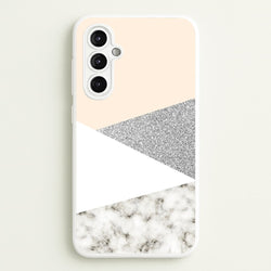 Abstract Marble and Silver Pattern  - marble Phone Case for Galaxy A14