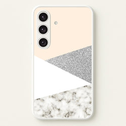 Abstract Marble and Silver Pattern  - marble Phone Case for Galaxy S24 Plus