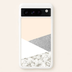 Abstract Marble and Silver Pattern  - marble Phone Case for Google Pixel 8 Pro