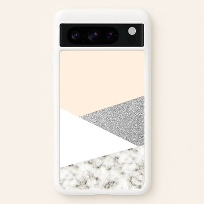 Abstract Marble and Silver Pattern  - marble Phone Case for Google Pixel 8 Pro