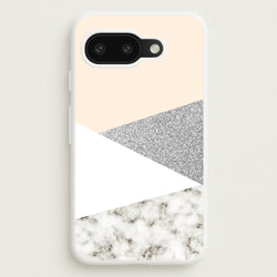 Abstract Marble and Silver Pattern  - marble Phone Case for Google Pixel 9a