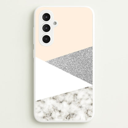 Abstract Marble and Silver Pattern  - marble Phone Case for Galaxy S23FE