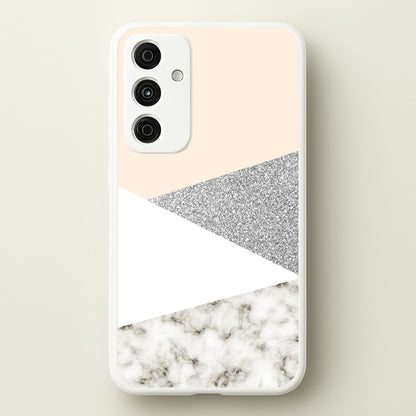 Abstract Marble and Silver Pattern  - marble Phone Case for Galaxy A35
