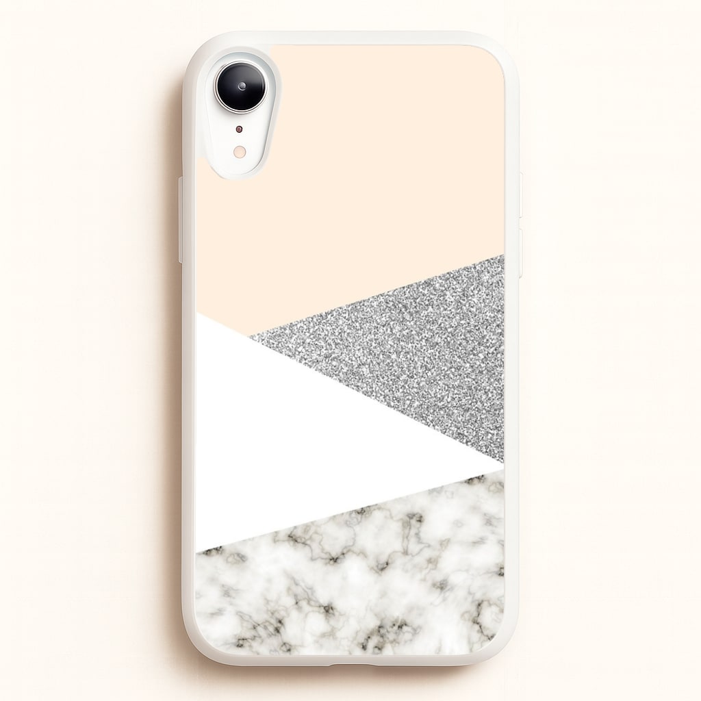 Abstract Marble and Silver Pattern  - marble Phone Case for iPhone XR