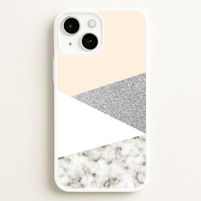 Abstract Marble and Silver Pattern  - marble Phone Case for iPhone 13