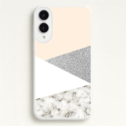 Abstract Marble and Silver Pattern  - marble Phone Case for Galaxy S25 Edge