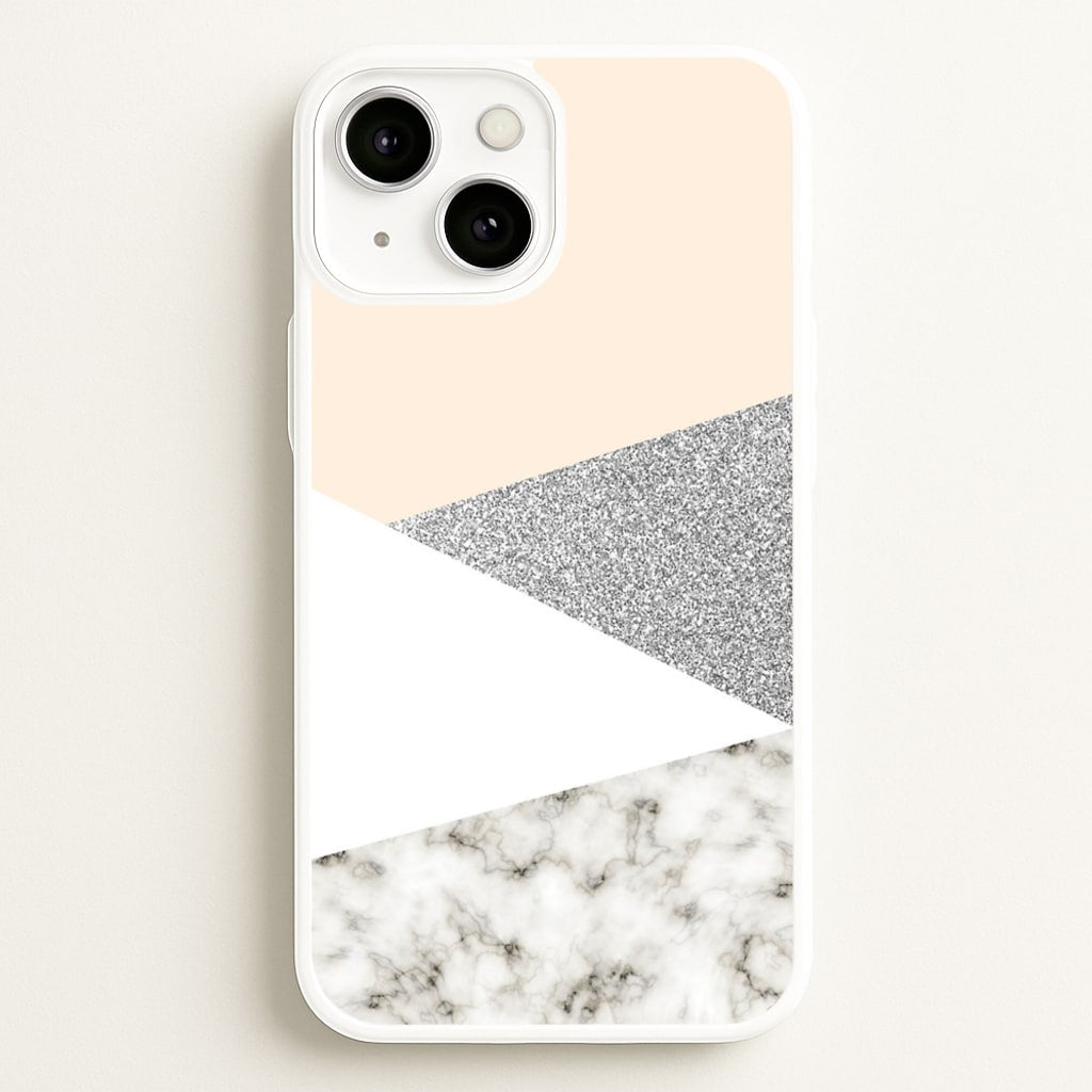 Abstract Marble and Silver Pattern  - marble Phone Case for iPhone 13 Mini
