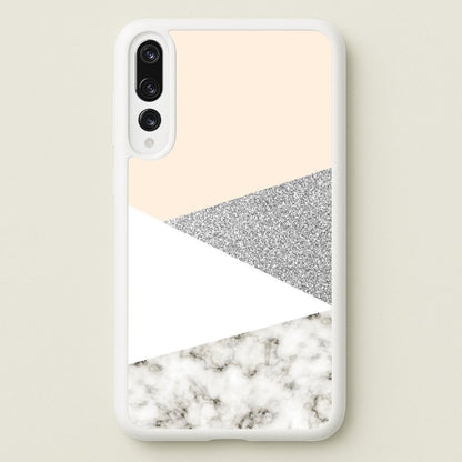 Abstract Marble and Silver Pattern  - marble Phone Case for Huawei P20 Pro