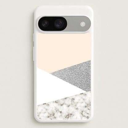 Abstract Marble and Silver Pattern  - marble Phone Case for Google Pixel 9 / 9 Pro